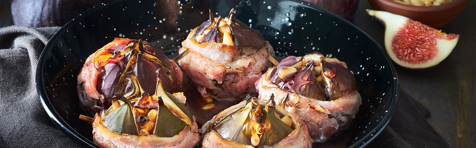 Goat Cheese-Stuffed Figs Wrapped in Prosciutto
